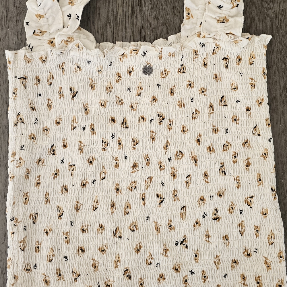 Billabong Cream Floral Tank Top